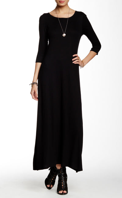 3/4 Sleeve Maxi Dress