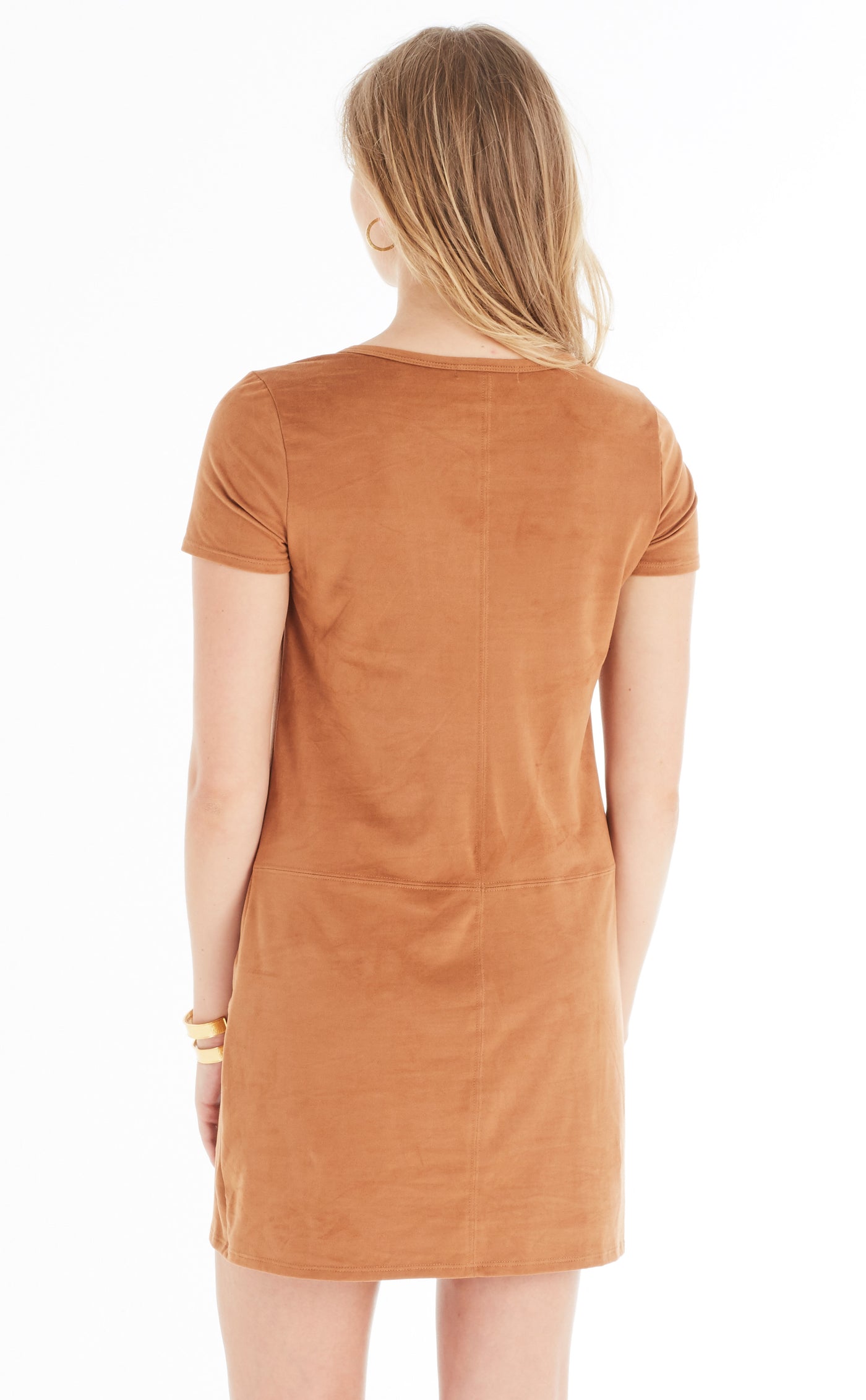 Microsuede Shift Dress