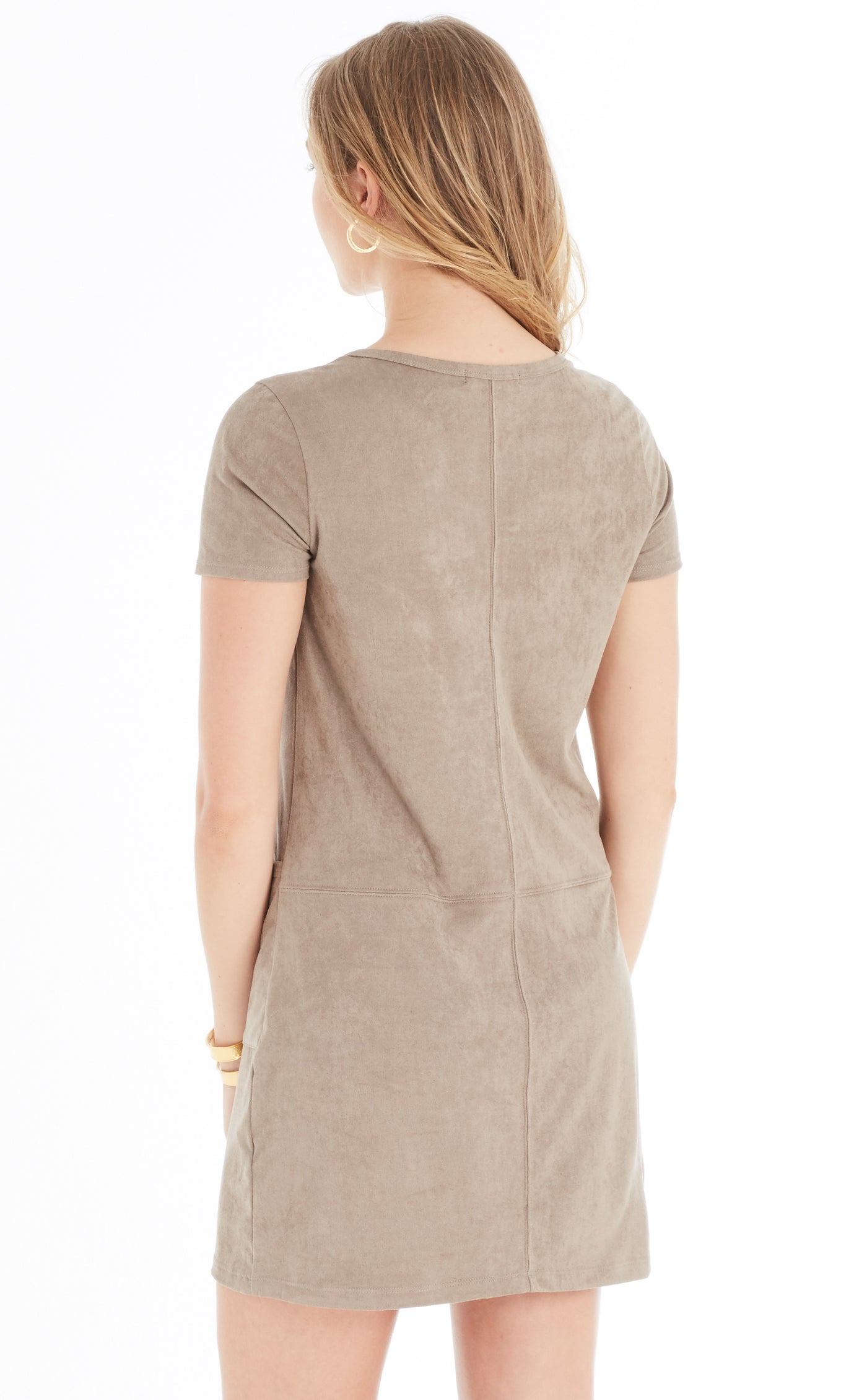 Microsuede Shift Dress