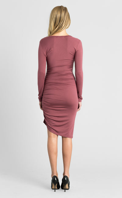 Asymmetrical Shirred Dress