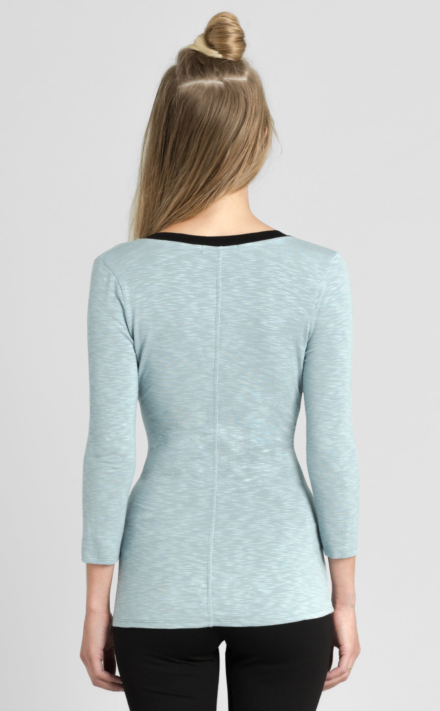 Long Sleeve Faux Wrap Top