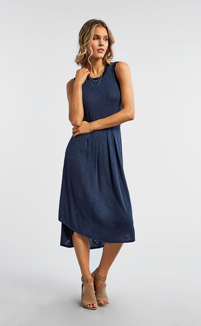 Sleeveless Shirt-tail Dress