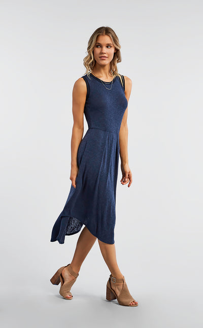 Sleeveless Shirt-tail Dress