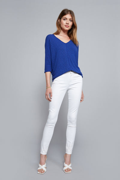 3/4 Sleeve Dolman With Front & Back Seam Detail