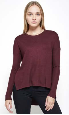 Long Sleeve High Low Hem