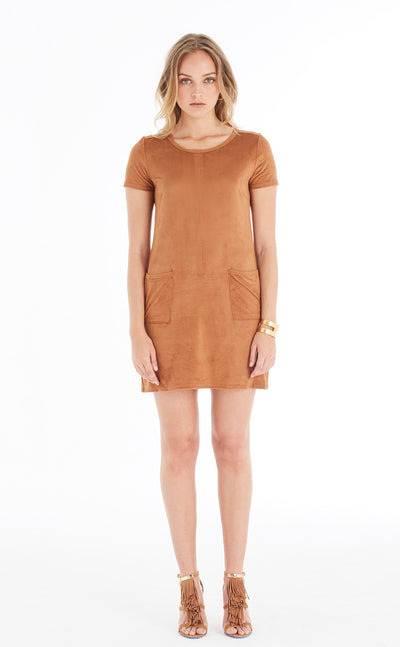 Microsuede Shift Dress