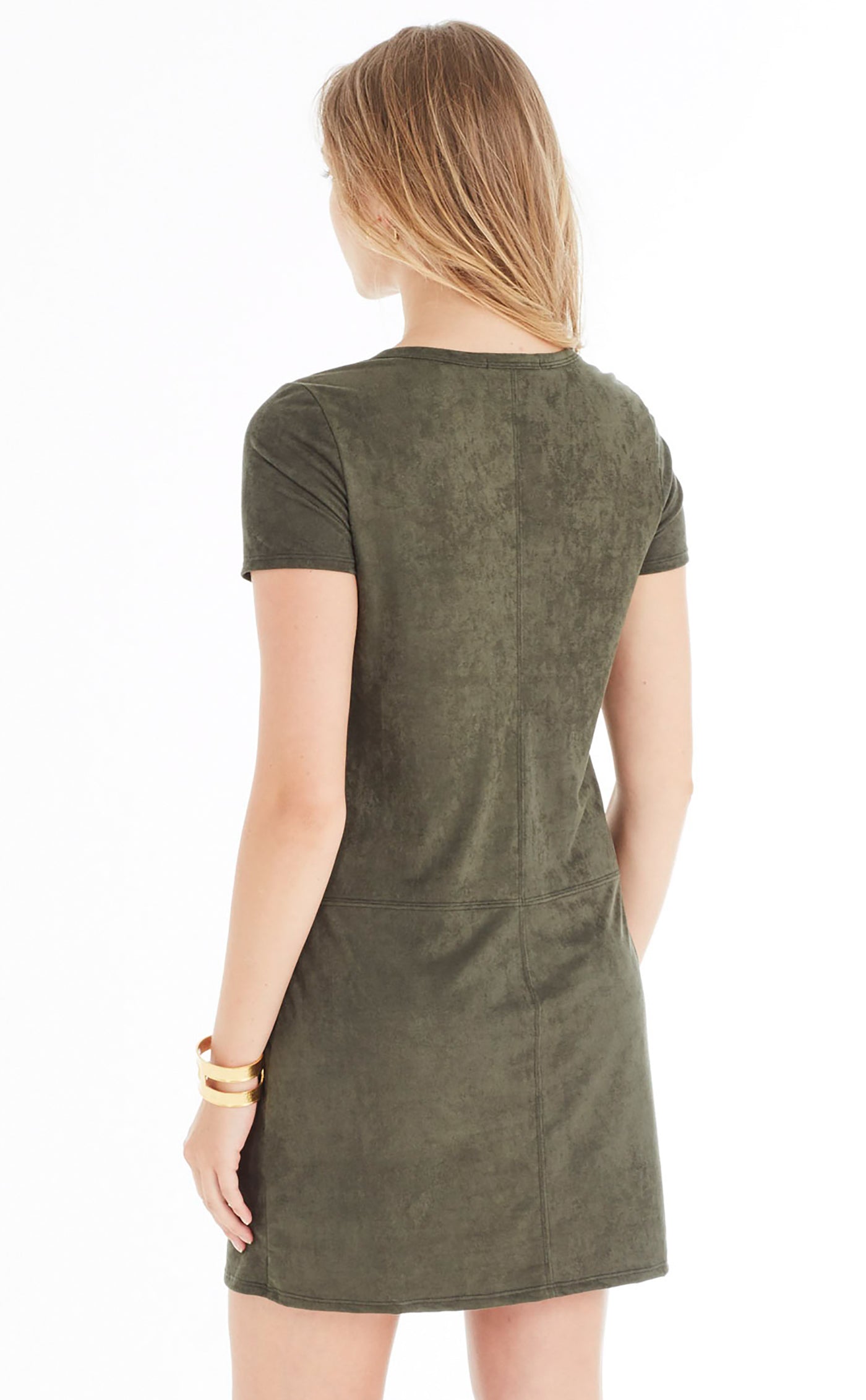 Microsuede Shift Dress