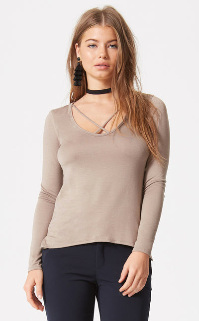 Strappy Long Sleeve Top