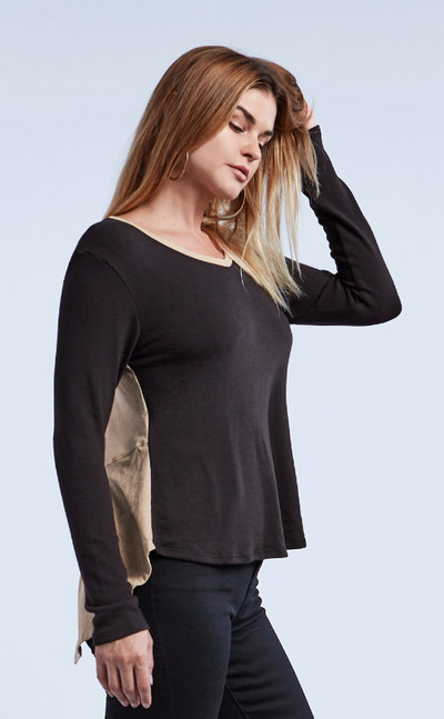 V-Neck Long Sleeve with Back Slit