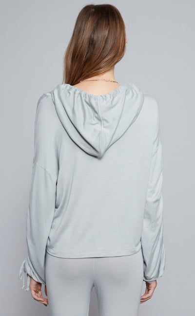 Shirred Detail Hoodie