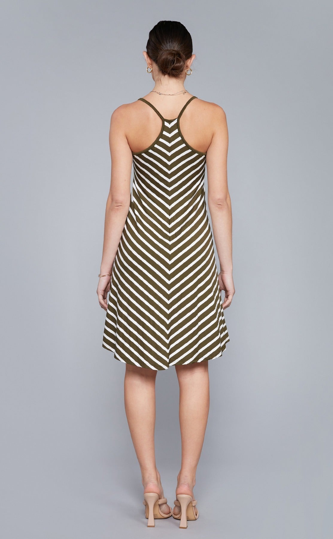 Mitered Striped Dress