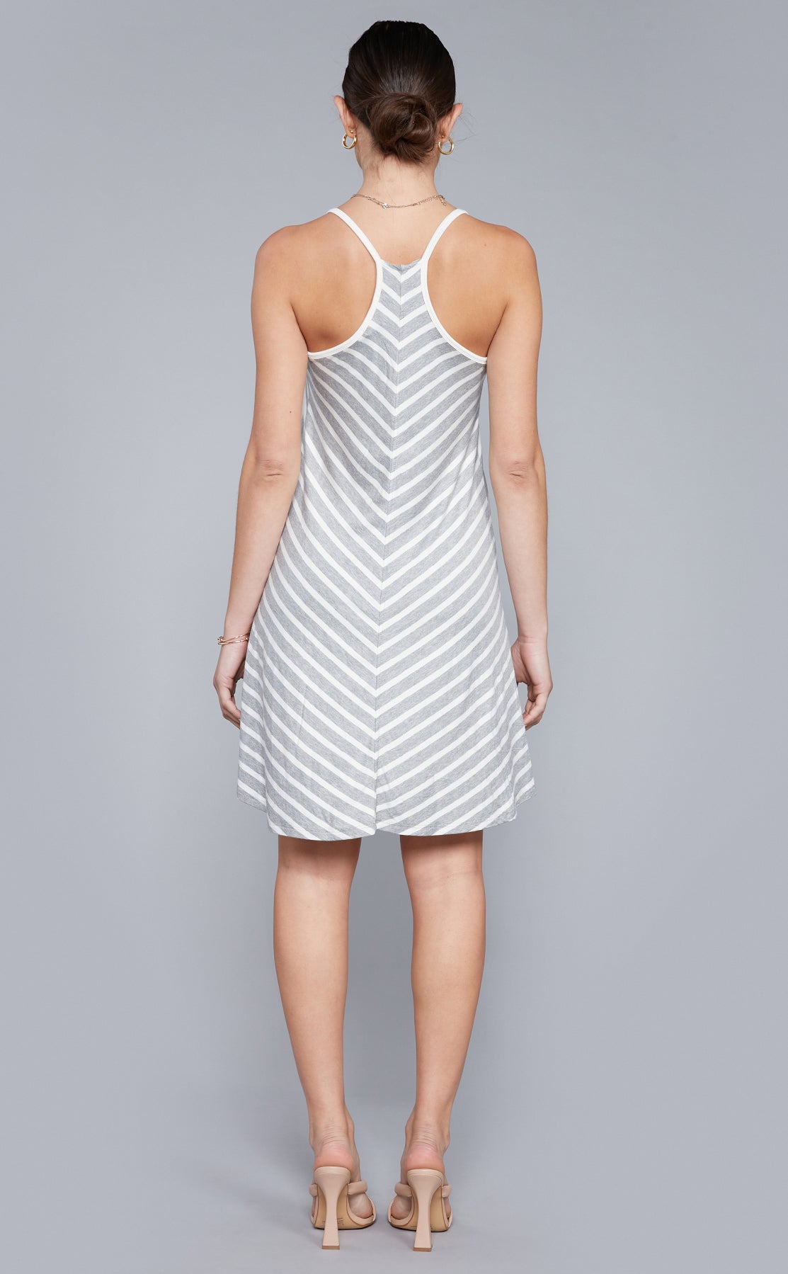 Mitered Striped Dress