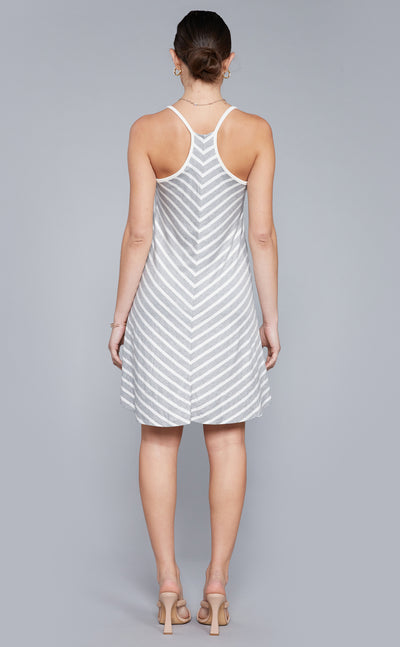 Mitered Striped Dress