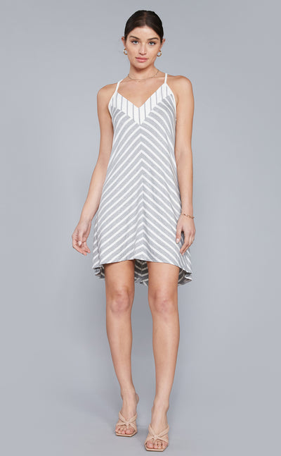 Mitered Striped Dress