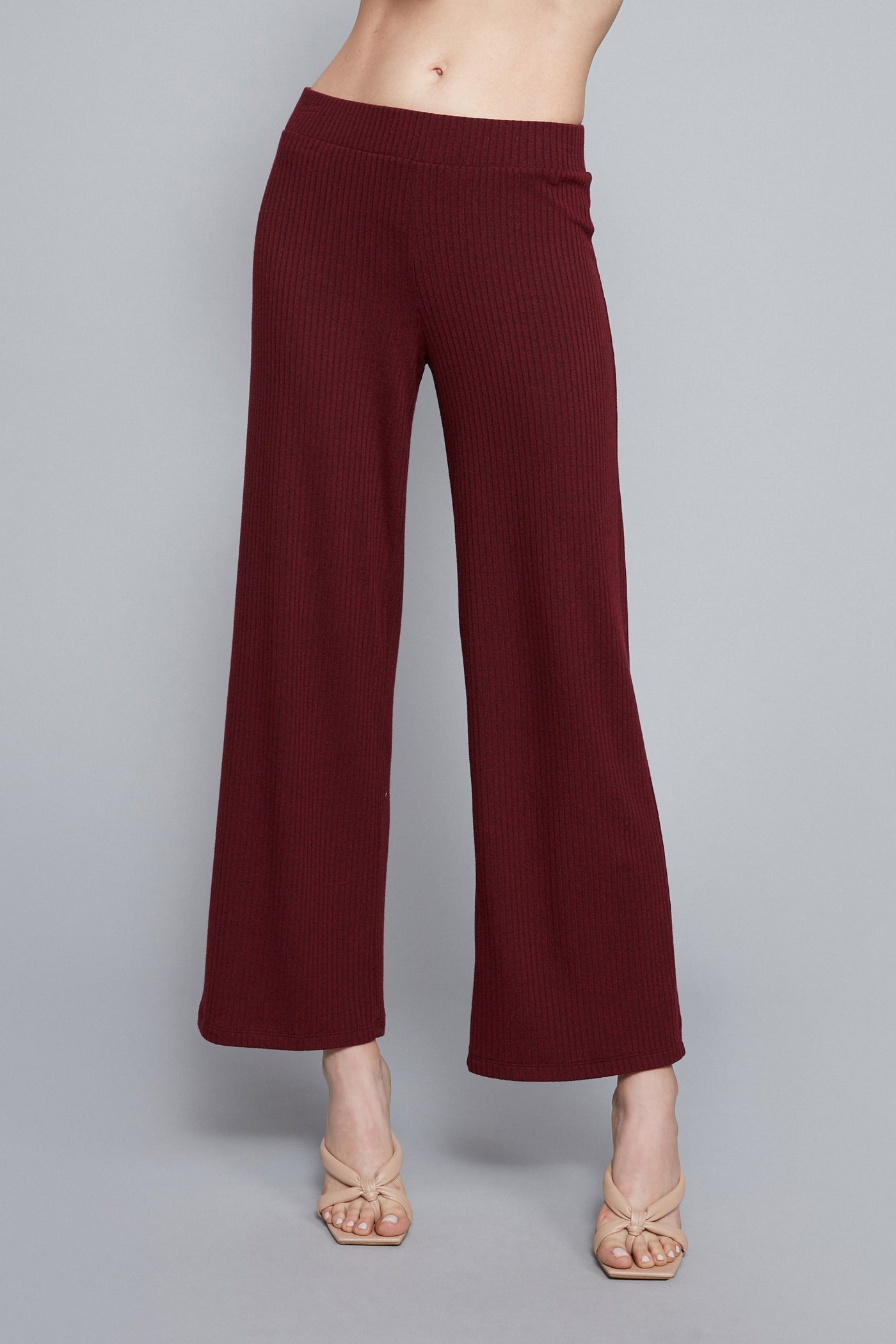 Wide Leg Ribbed Pant