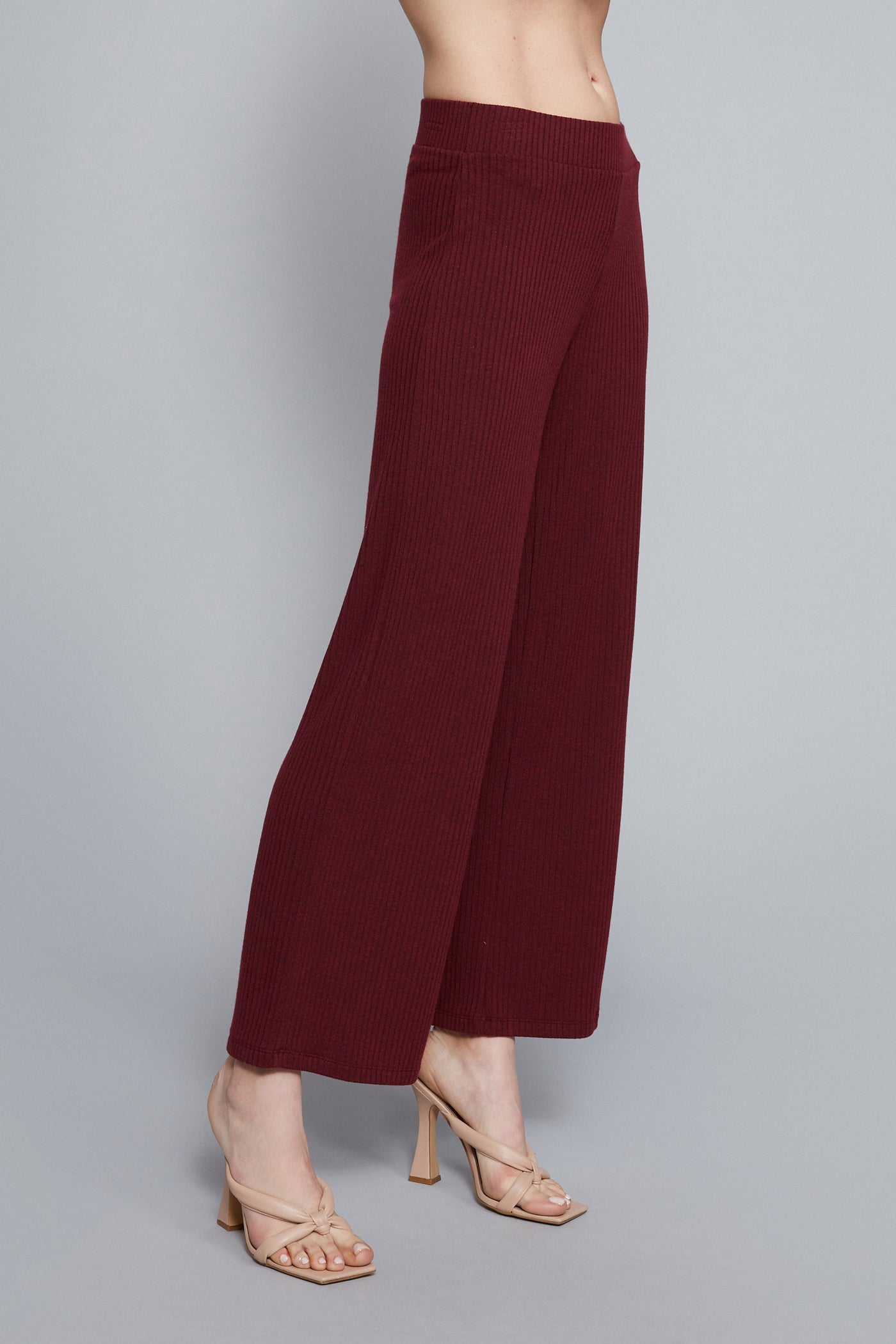 Wide Leg Ribbed Pant