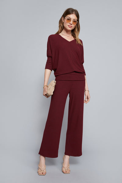 Wide Leg Ribbed Pant