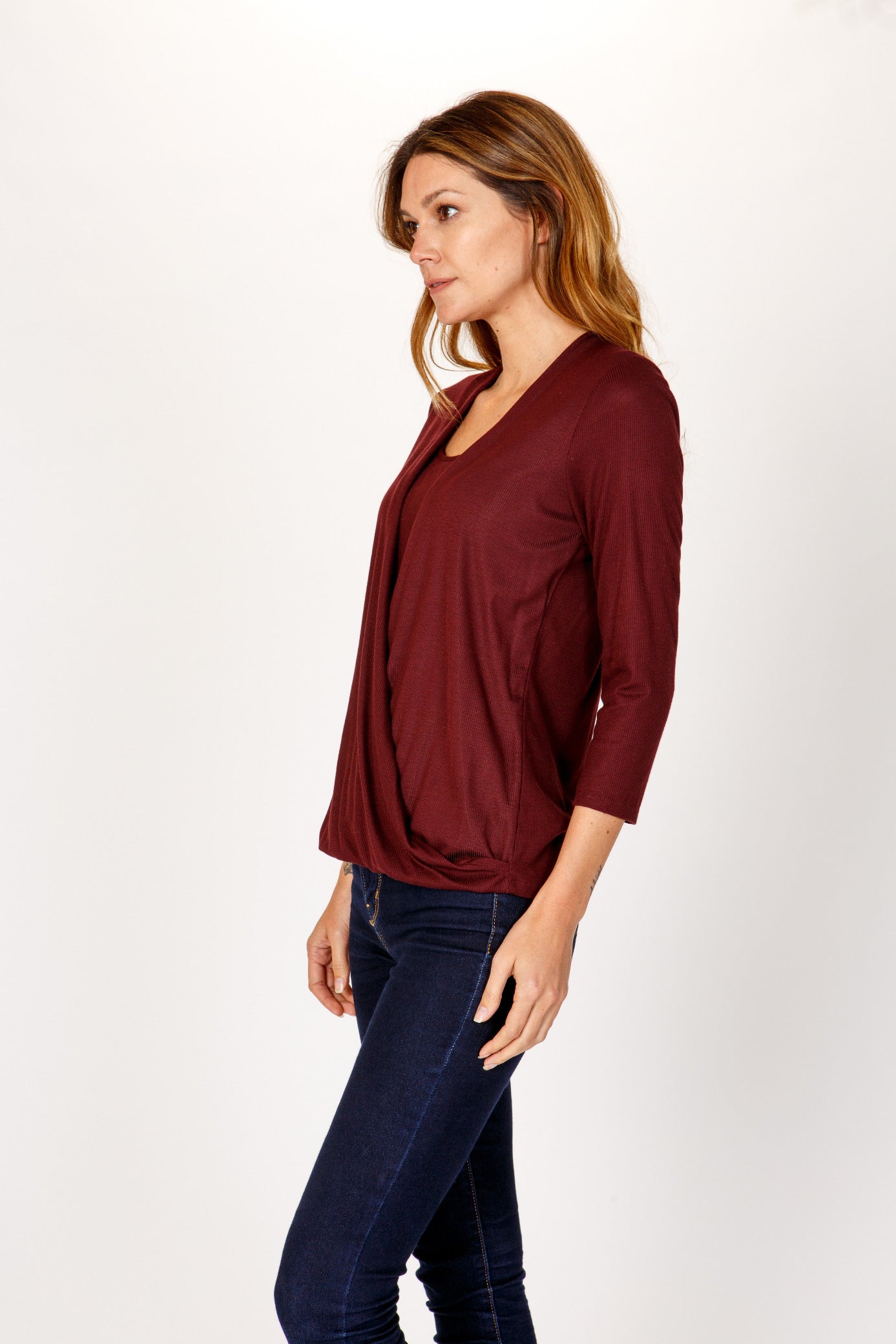 3/4 Surplice 2-Fer Top