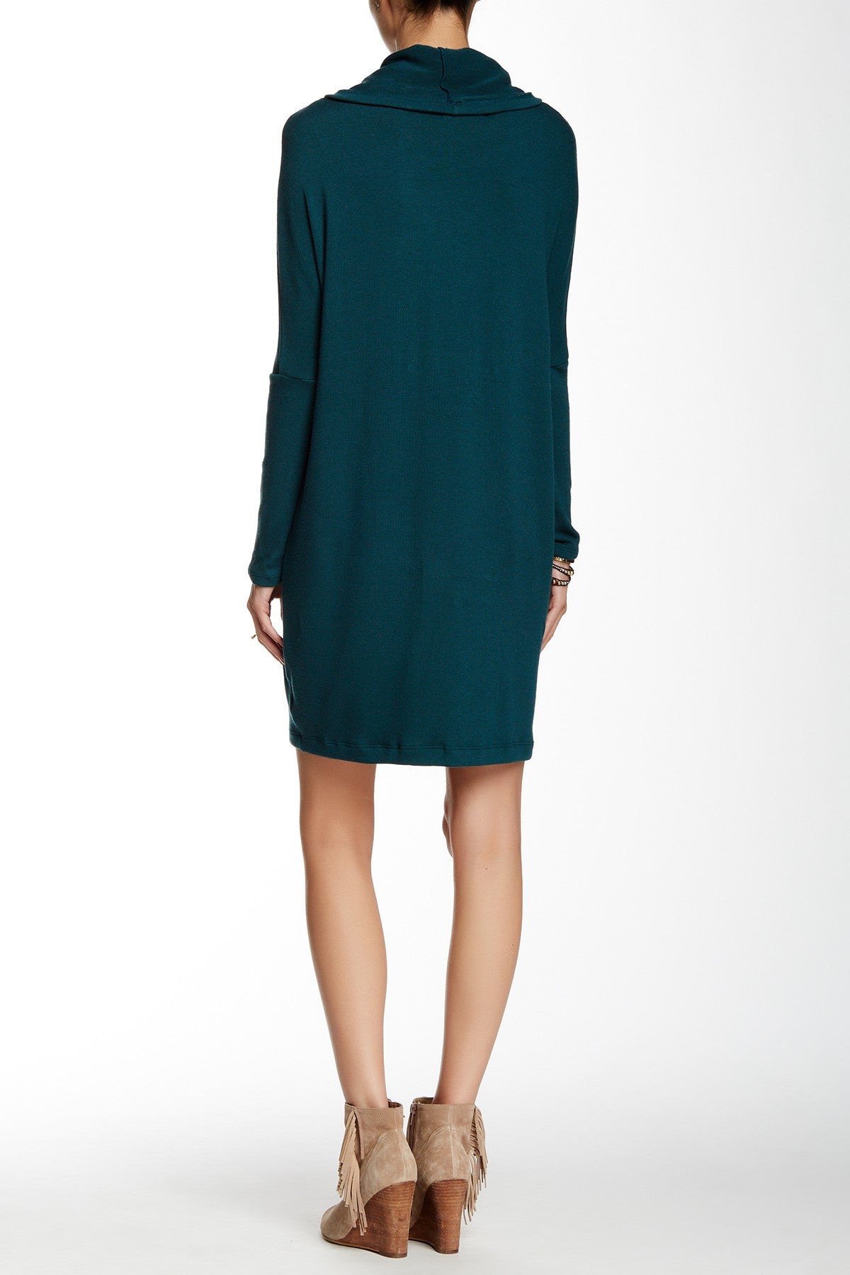 Cowl Neck Sweater Dress