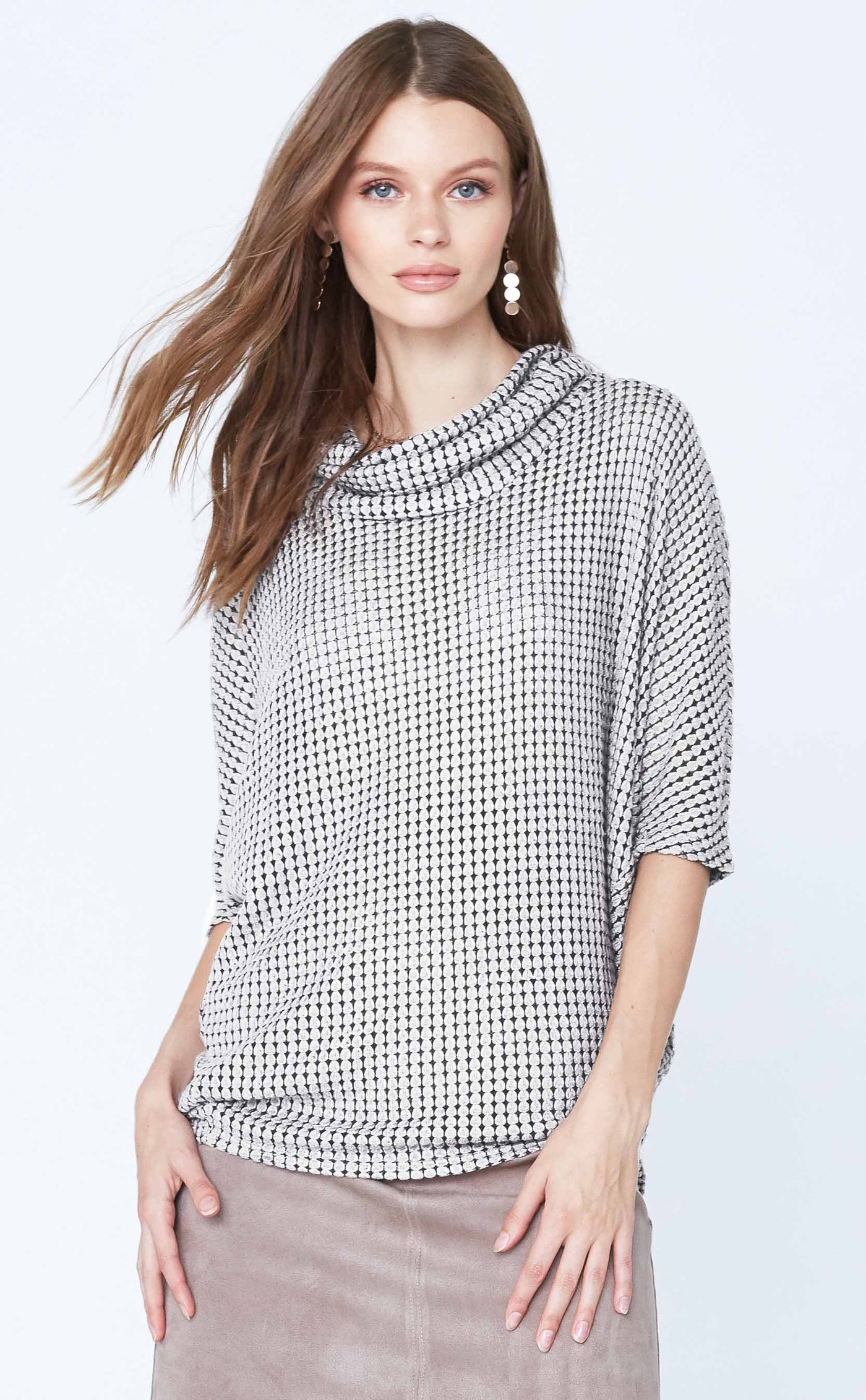 Cowl Neck Dolman Pull Over