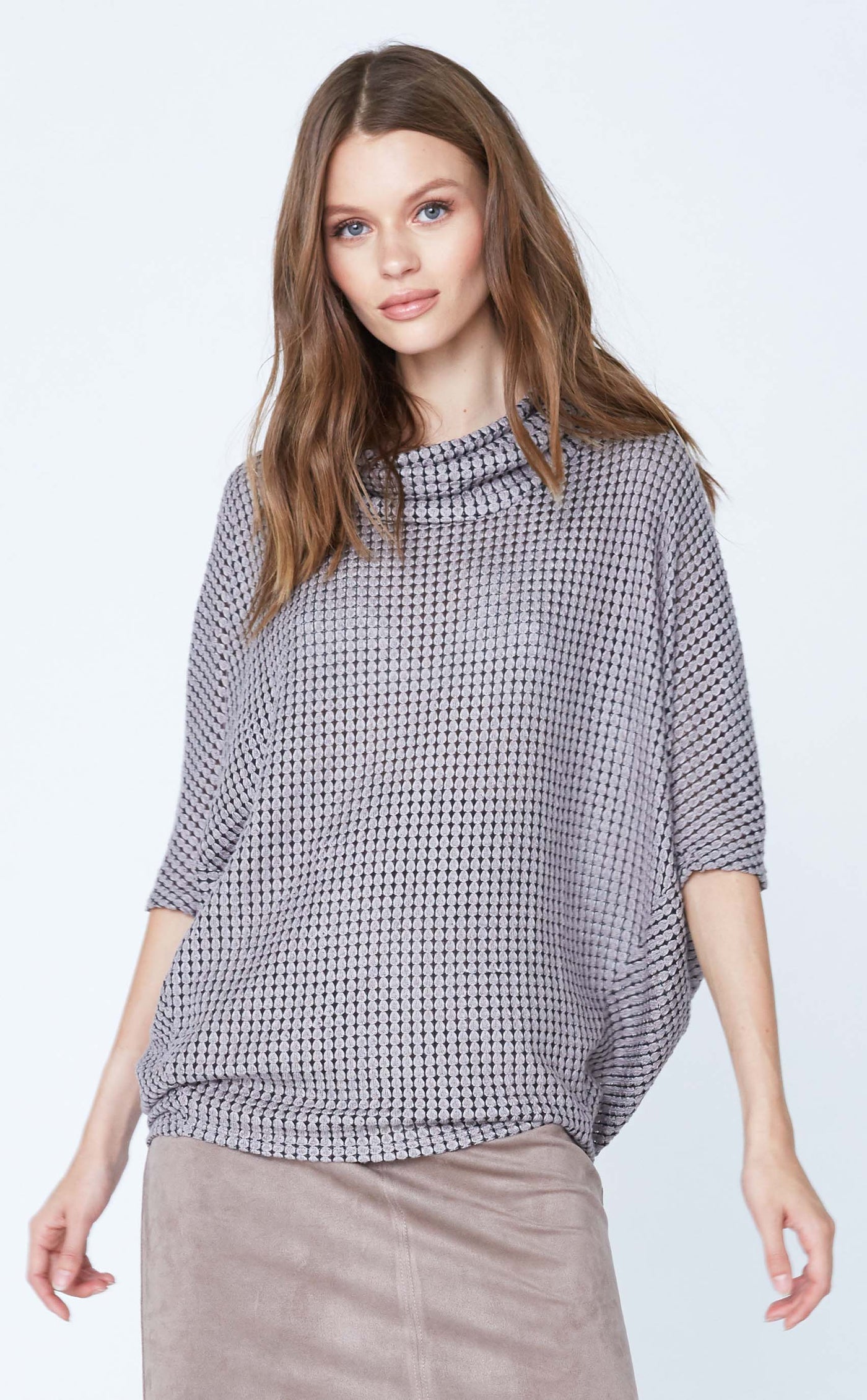 Cowl Neck Dolman Pull Over