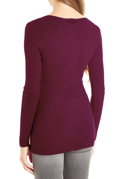 Placket Front Long Sleeve Top